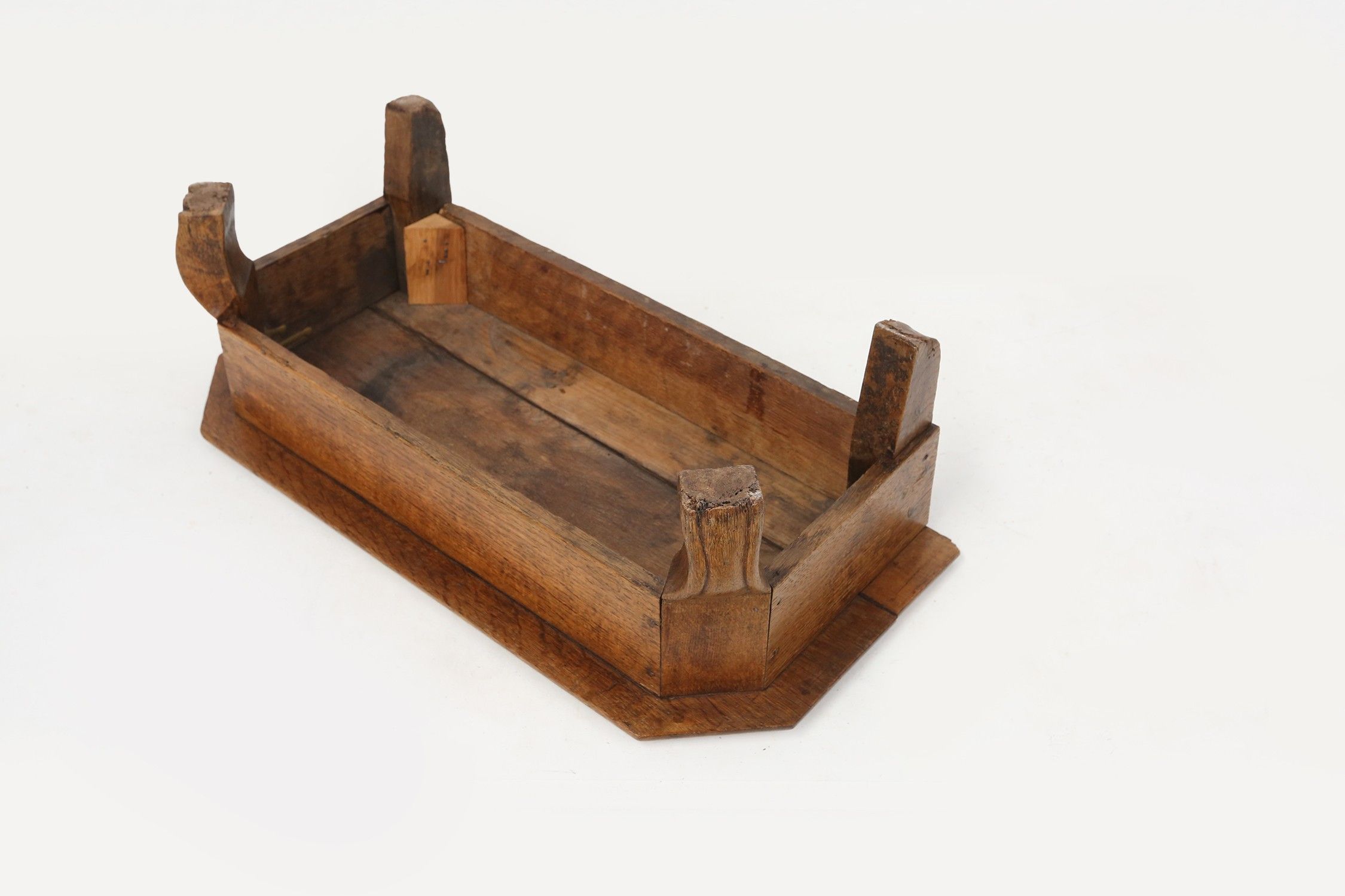 Charming wooden rustic church stool, France ca. 1900thumbnail